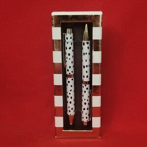 Sheffield Home Ballpoint Pens Gift Set Polka Dot Gold Accents